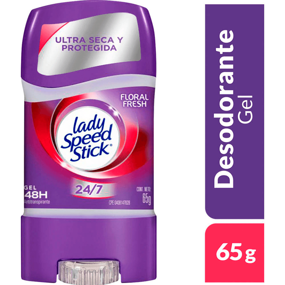 Desodorante Lady Speed Stick Floral Fresh Double Defense Gel 65gr
