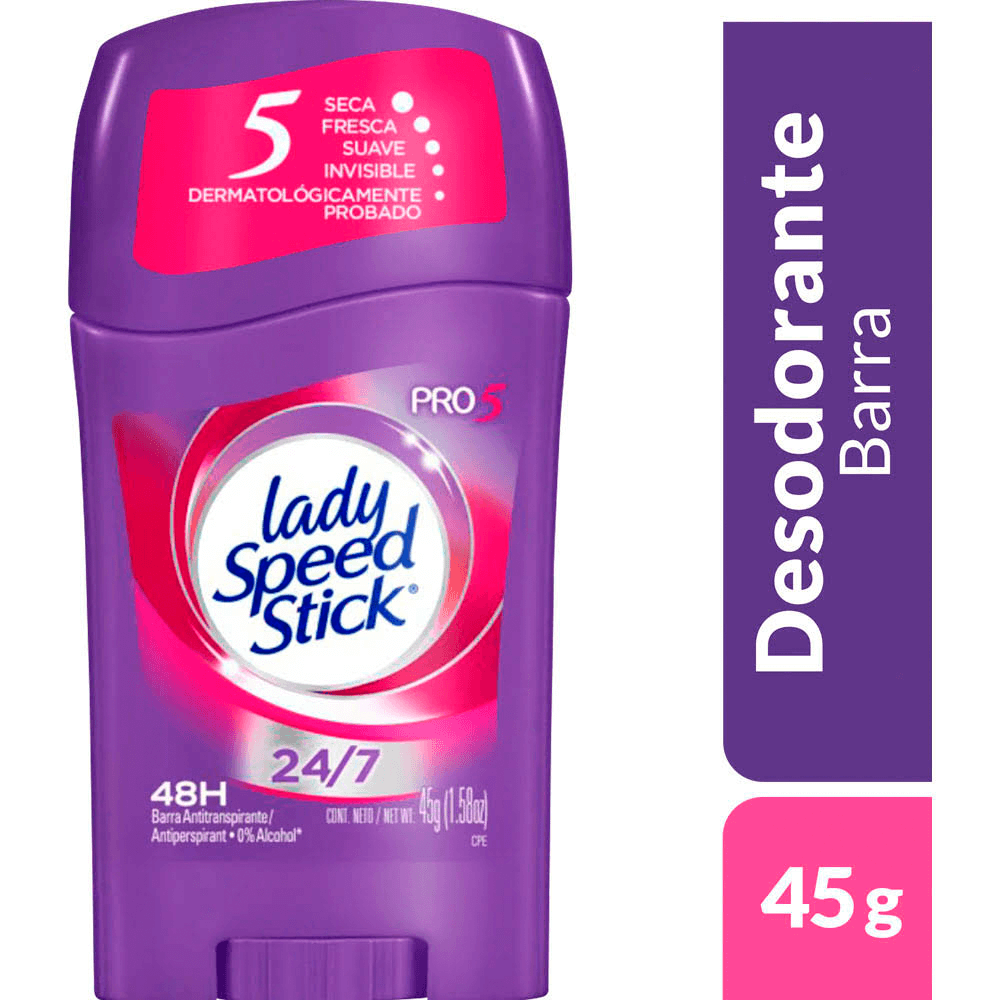 Desodorante Lady Speed Stick Pro-5 Barra 45gr