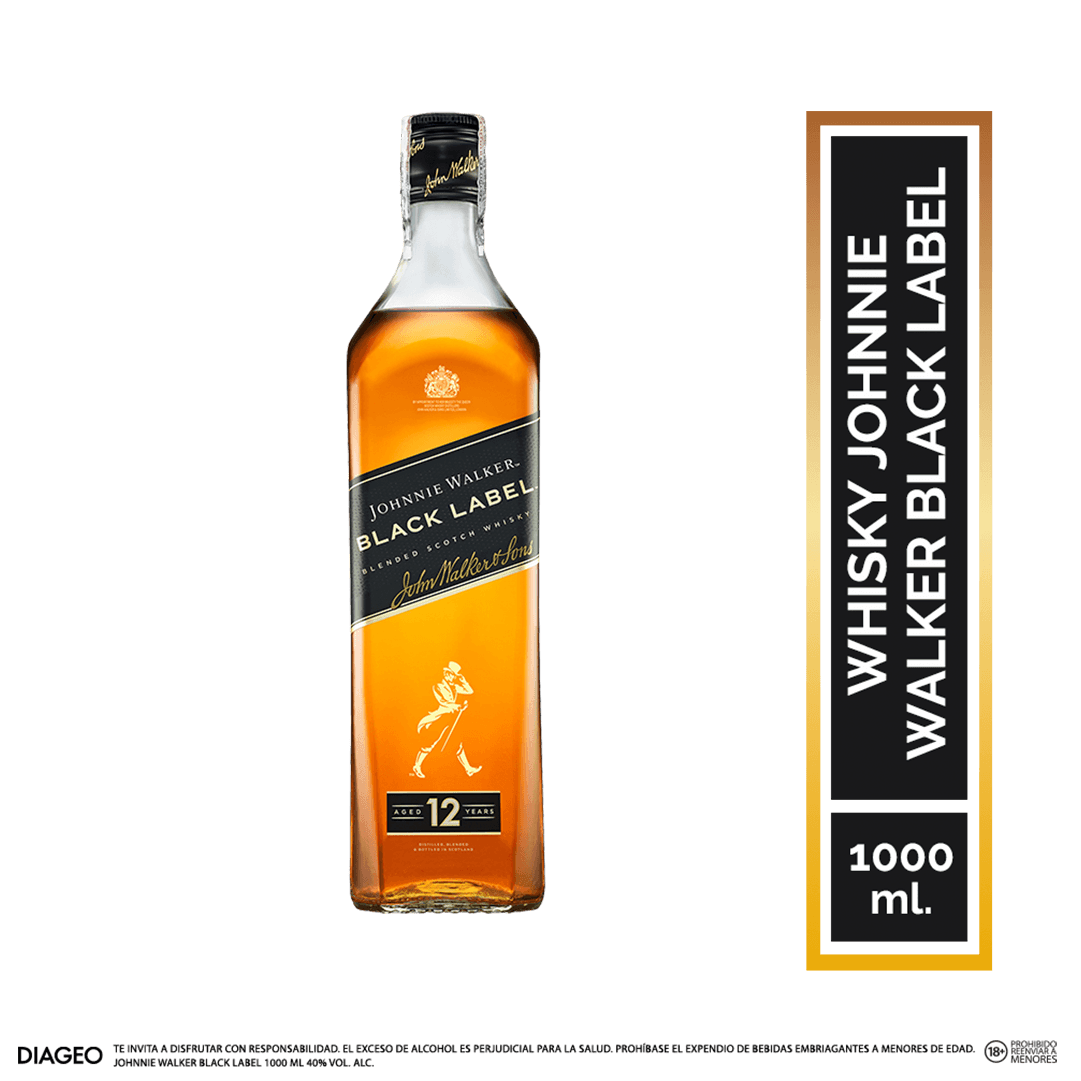 Whisky Johnnie Walker Black Label 1000 ML