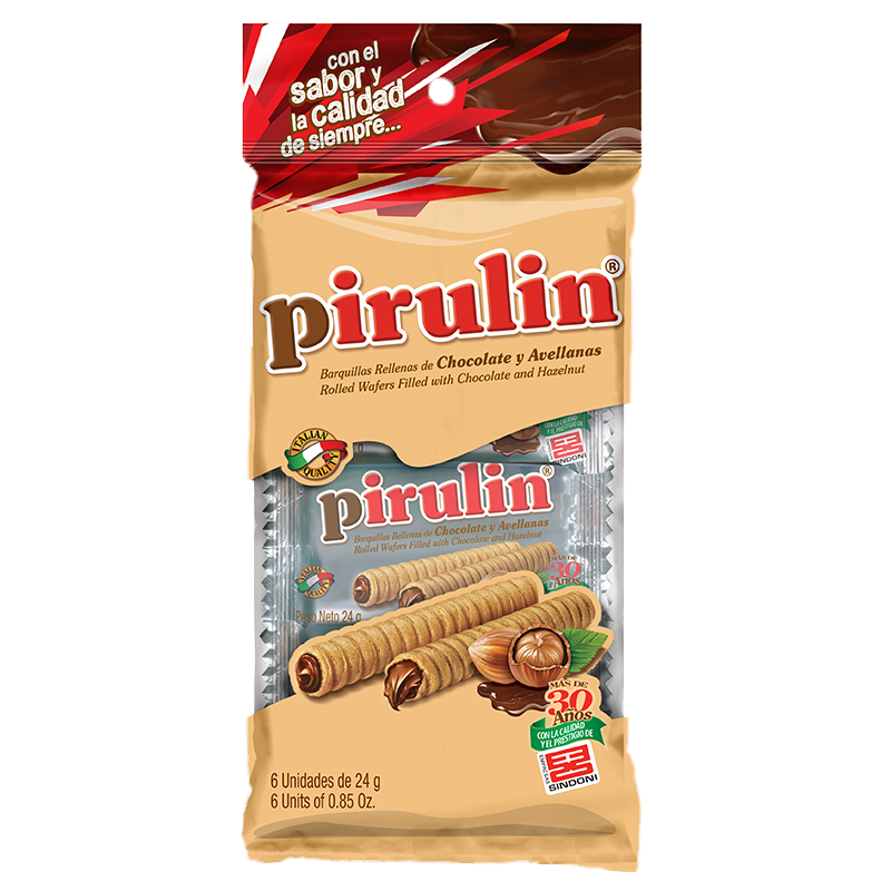 Barquillo Pirulin Sachet x6un x24gr