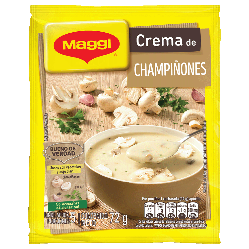 Maggi Crema Gourmet Champiñones Sachet x72gr