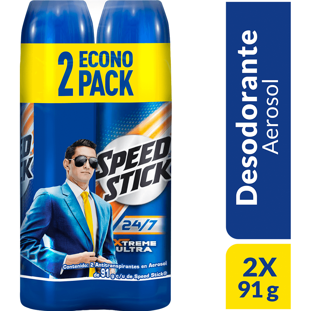 Desodorante Speed Stick Xtreme Aerosol 2Un x91gr PE
