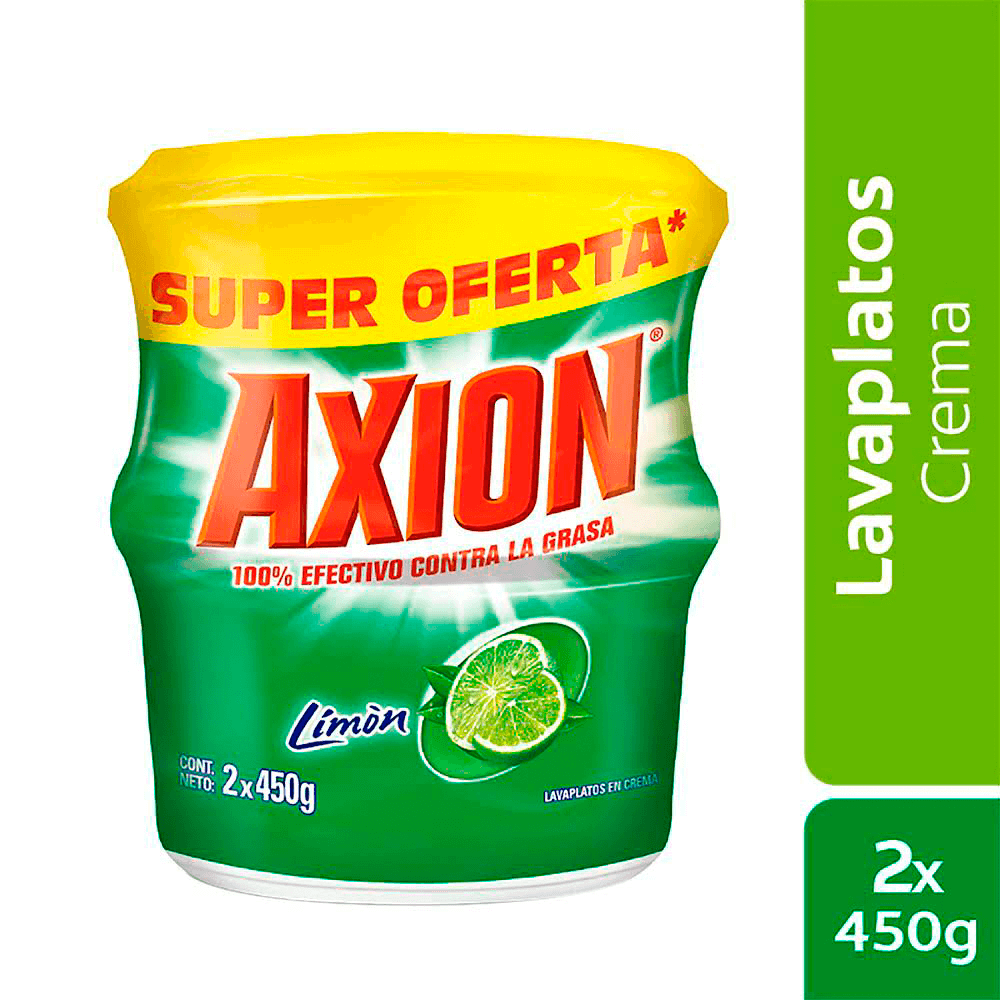 Lavaplatos Axion Crema x2Un x450gr PELimónN/A