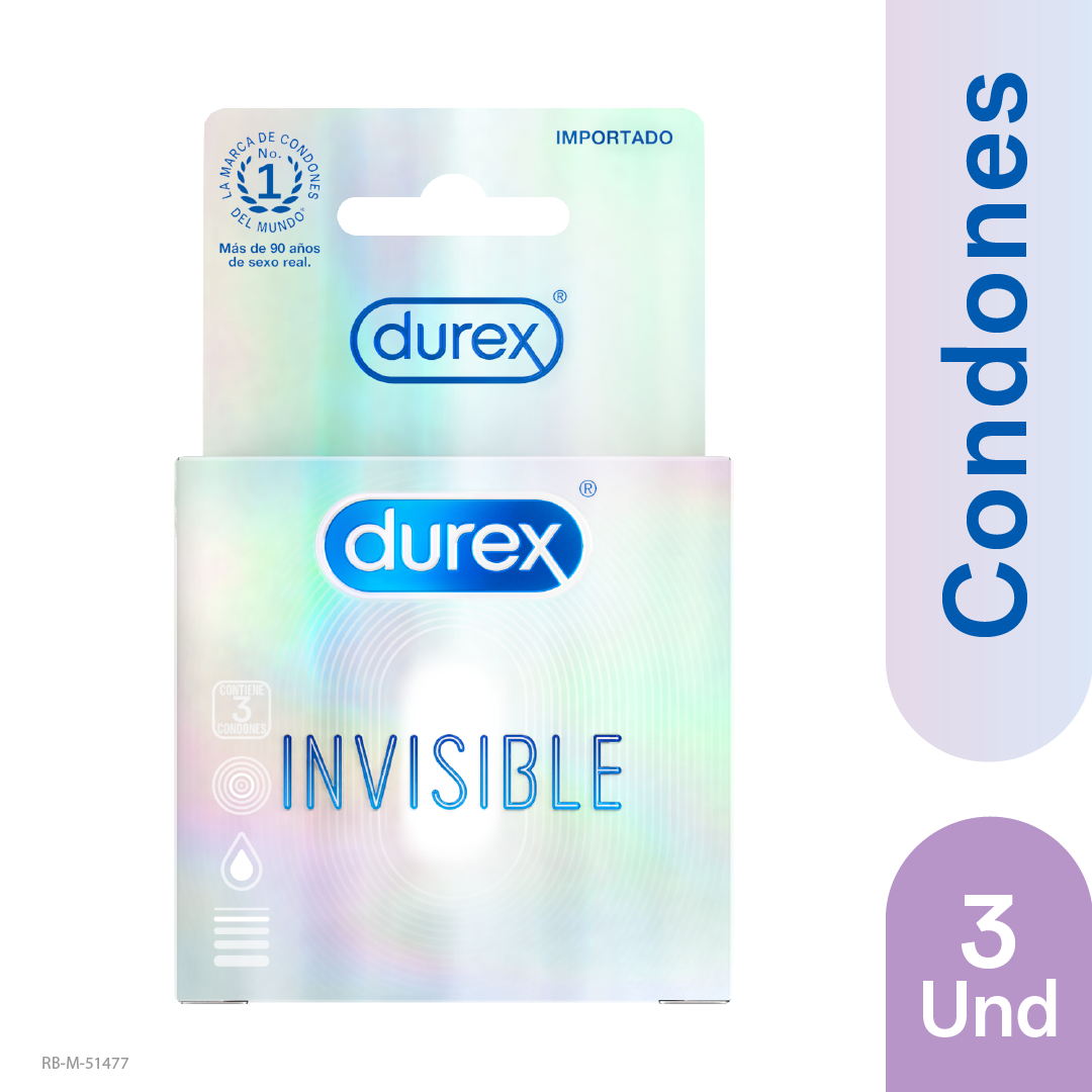 Preservativo Durex Invisible x3 Preservativos