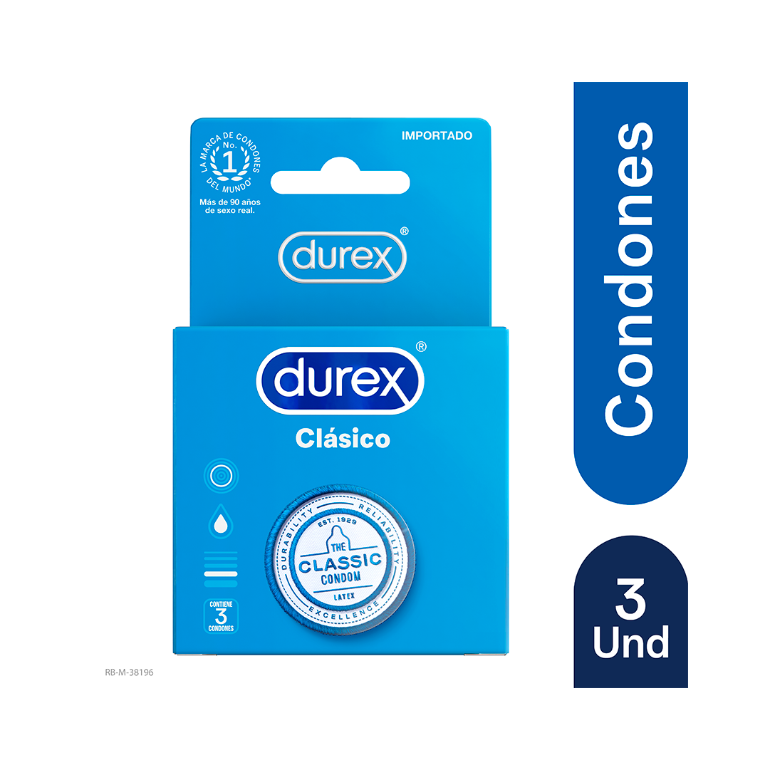 Preservativo Durex Clasico x3 Preservativos