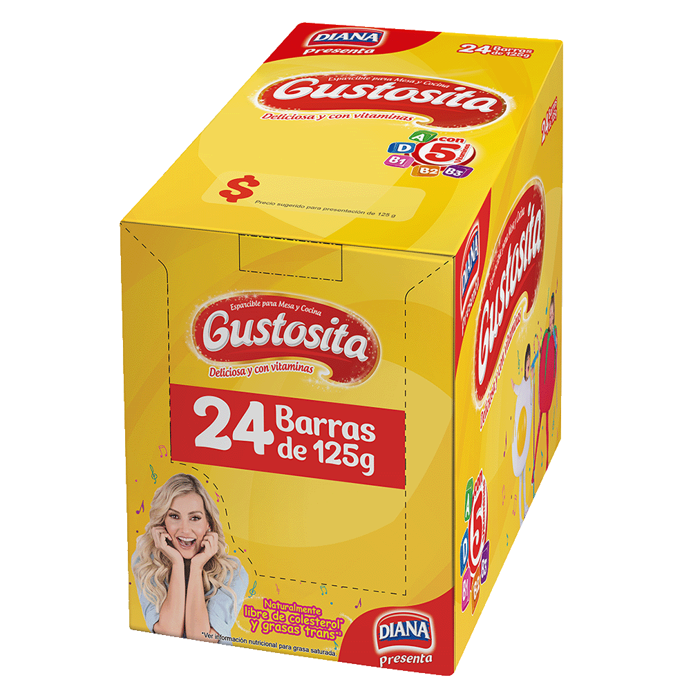 Margarina Gustosita Barra x24Un x125gr c/u