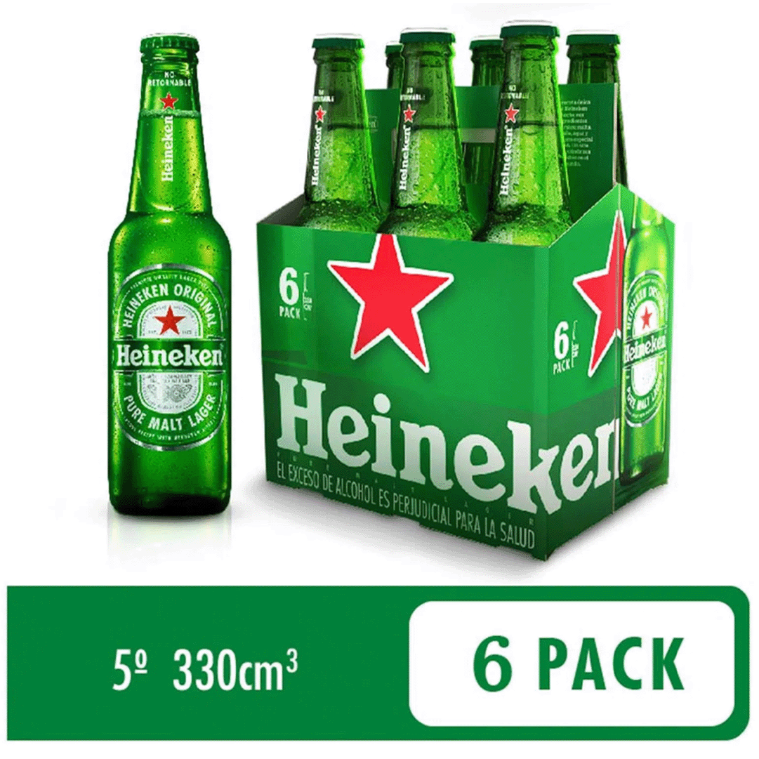 Cerveza Heineken Botella x6Un x330ml