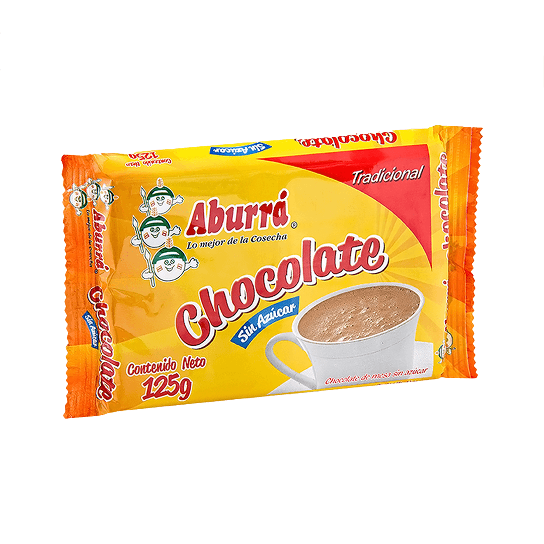 Chocolate De Mesa Sin Azucar Aburrá x125gr