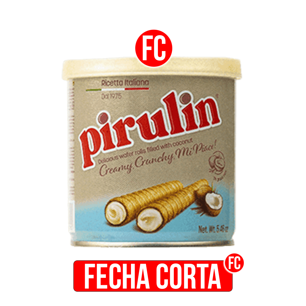 Barquillo Pirulin Coco Tarro 24un x 155gr