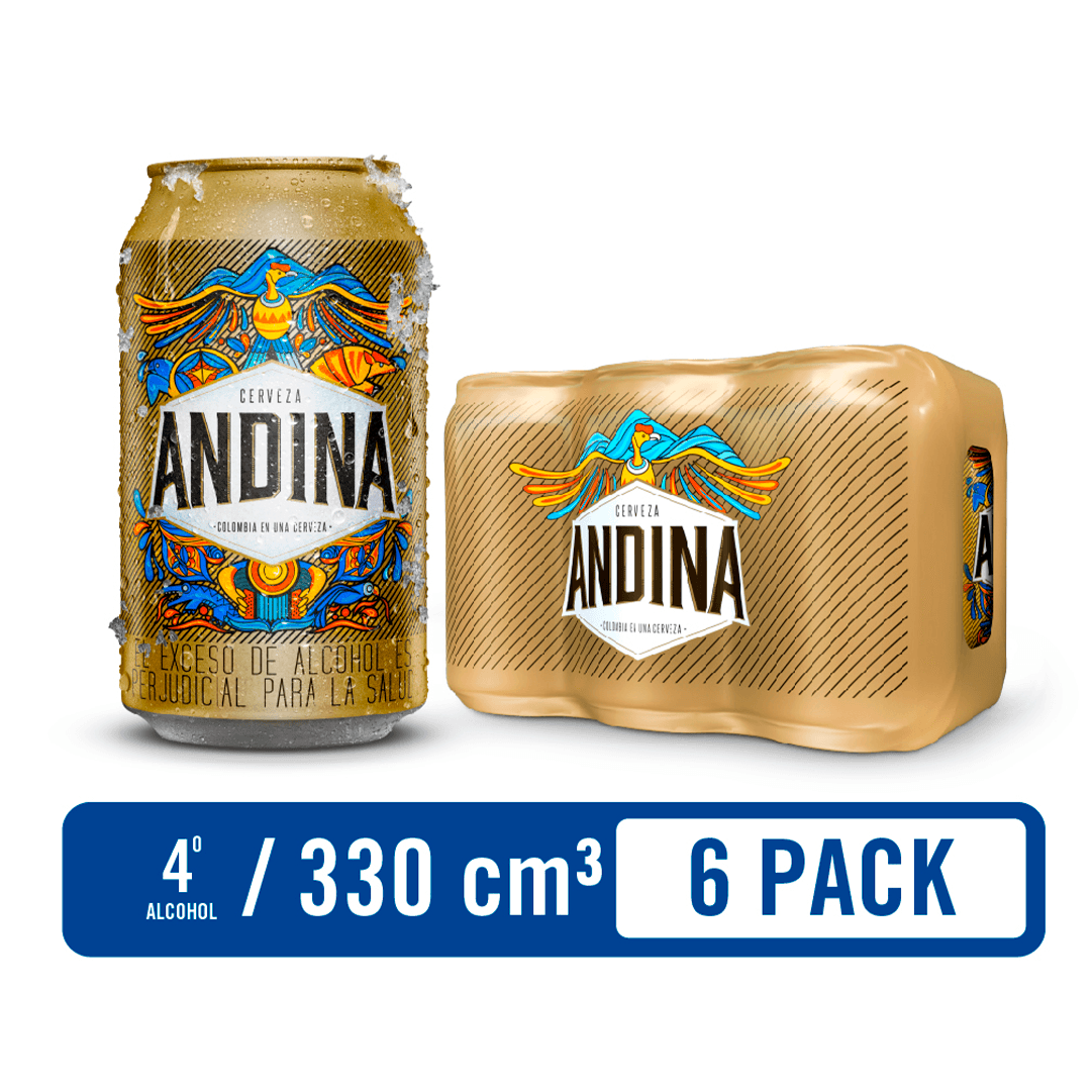 Cerveza Andina Lata x6 x330ml