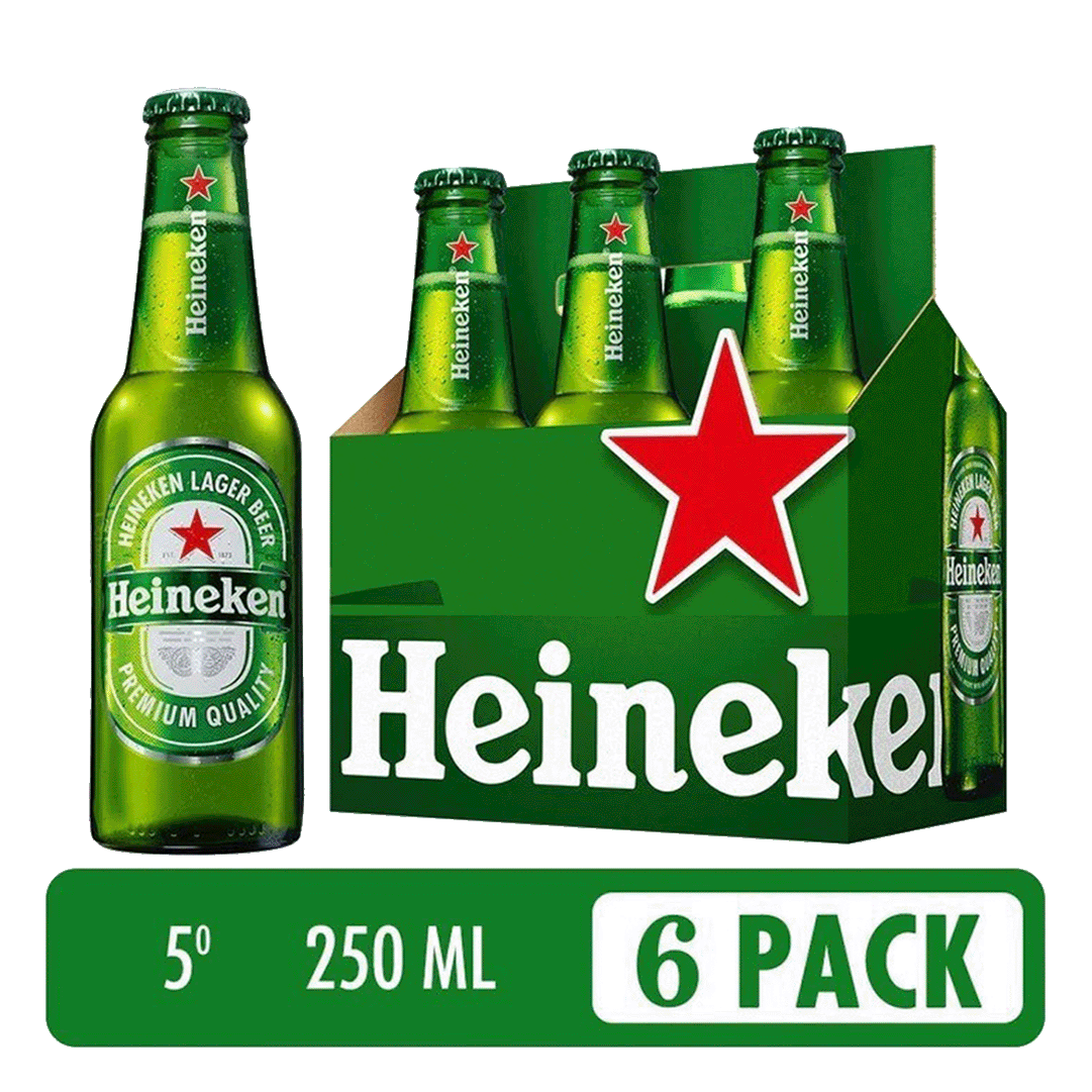 Cerveza Heineken Botella x6 x250ml