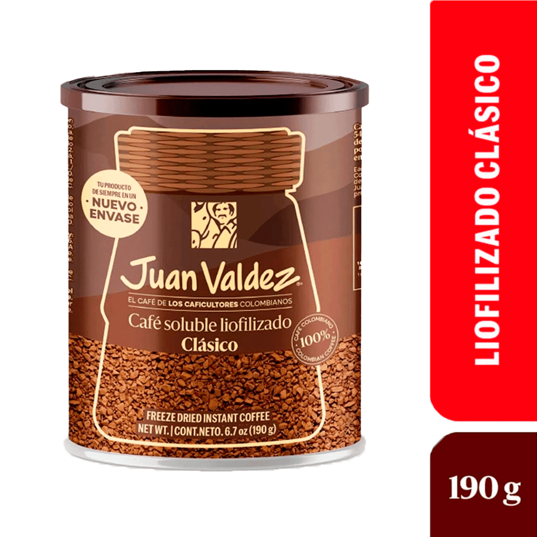 Cafe Juan Valdez Liofilizado Clásico Lata x190gr